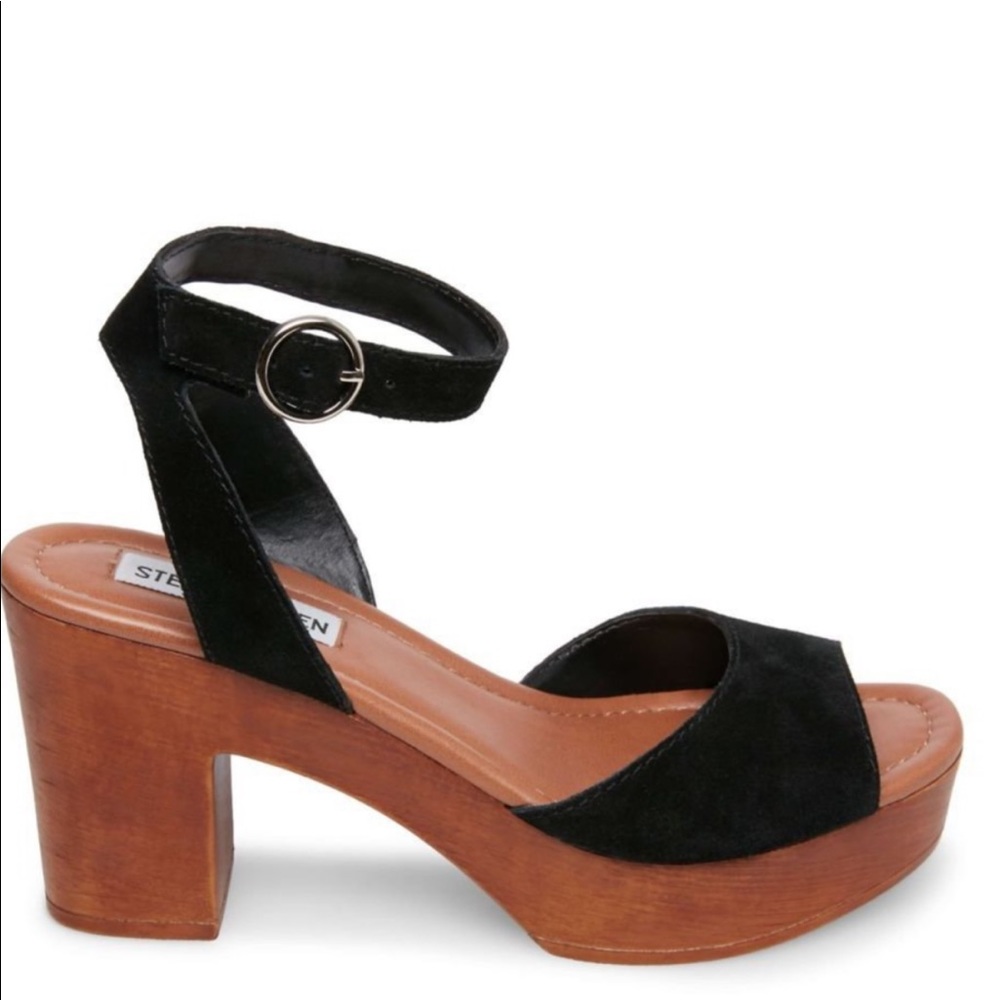 Steve Madden Lonnie Black Suede Heel